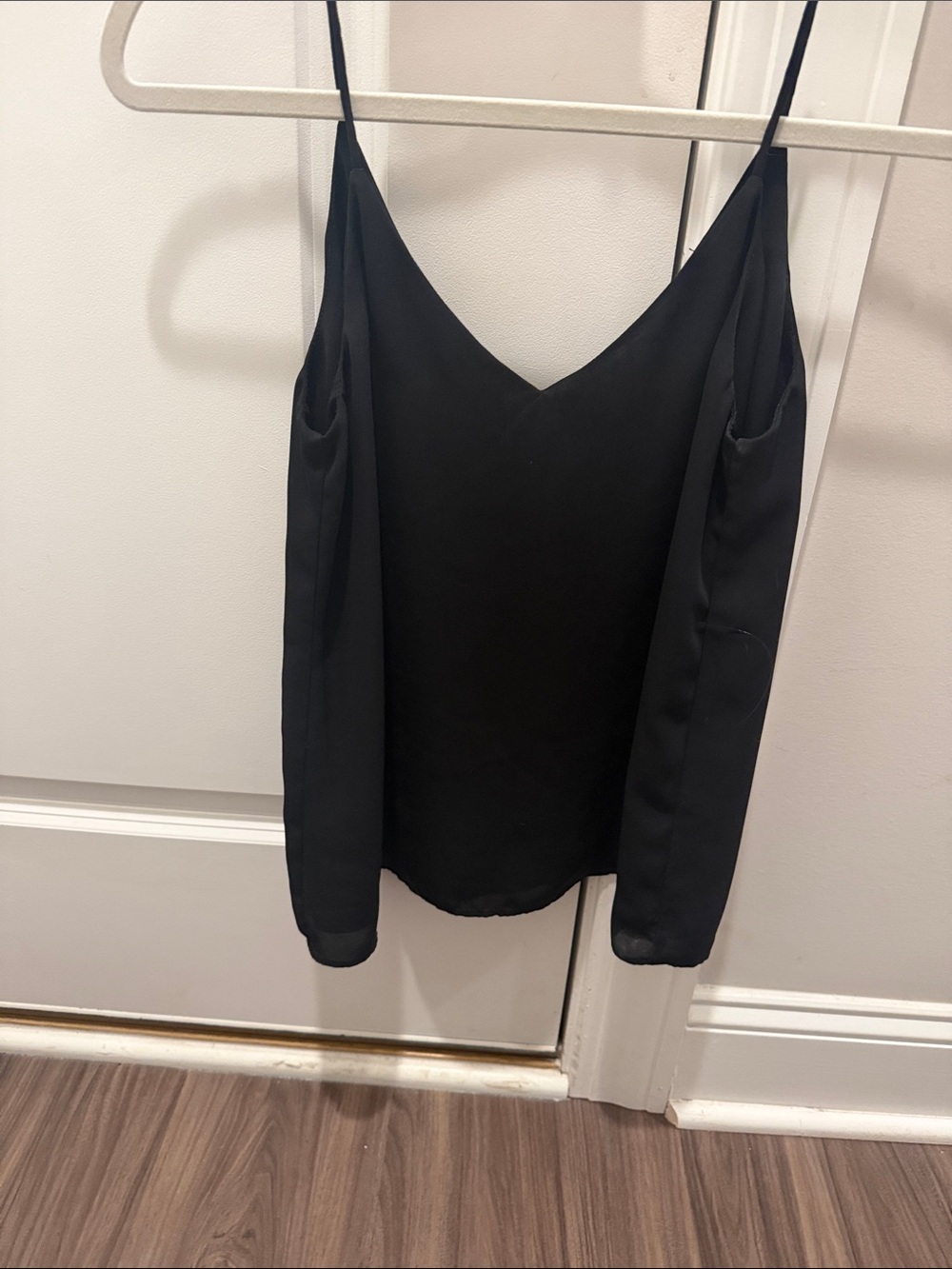 H&M Black Spaghetti-Strap V-Neck Camisole